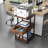 3 Tier Printer Stand with Storage Drawer Rolling Printer Table with Wheels Home Office,Retro-2059525091