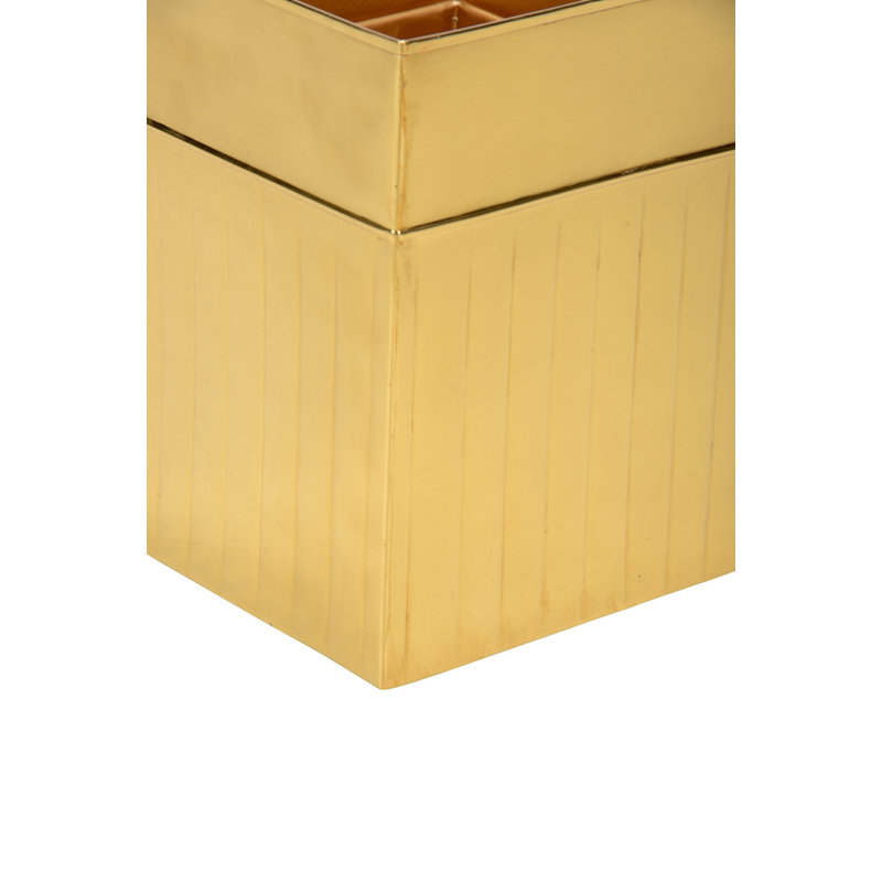 Corbeille pour déchets ouverte 5 gallons Wallace, Nickel poli, H 11 po x l 6,5 po x P 6,5 po