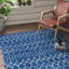 Tapis bleu / blanc Kateshia-1042512265