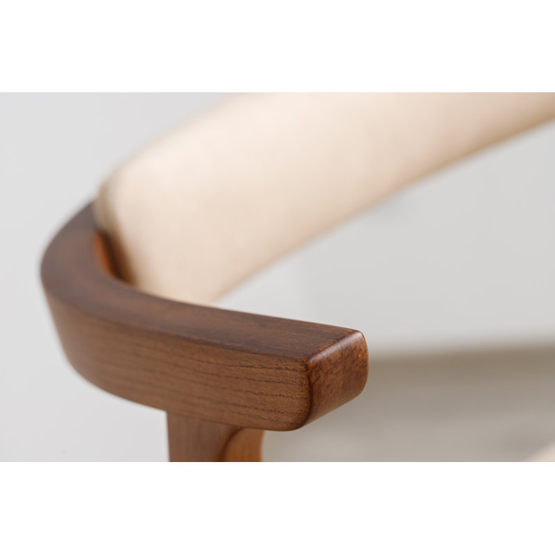 Ellis Dining Chair, Beige, Matte Brown