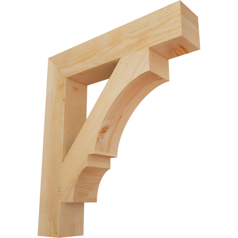 Support de bloc Balboa, L 6 po x P 32 po x H 36 po, Sapin Douglas scié brut
