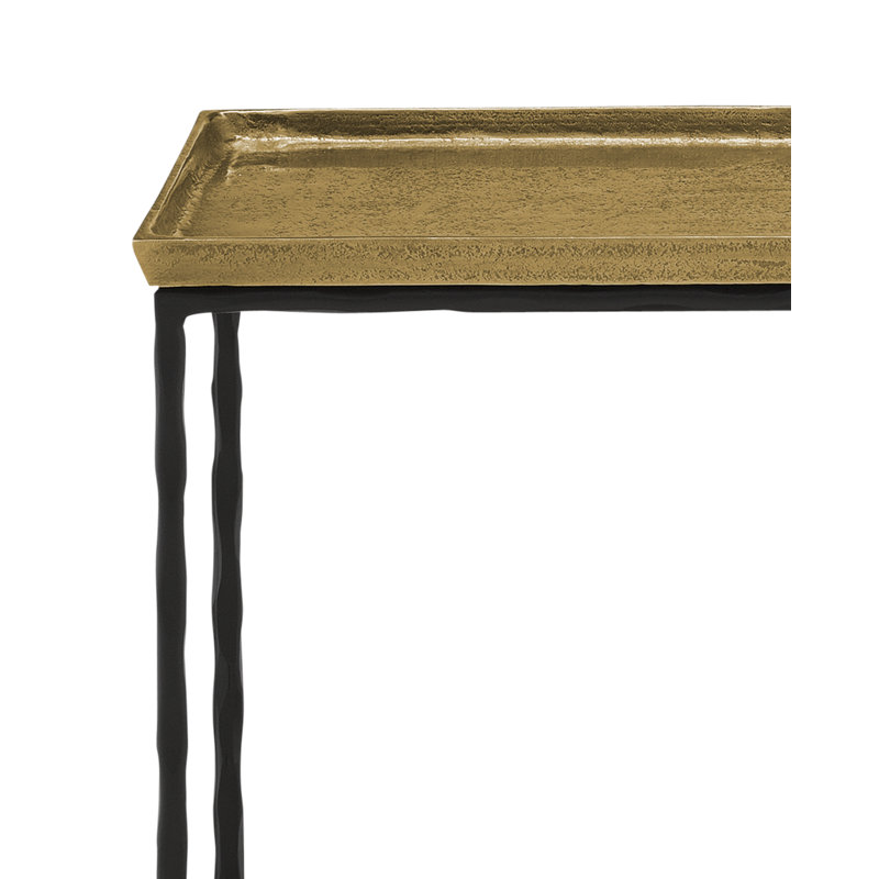 Boyles End Table, Antique Brass
