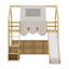 Lit mezzanine avec structure en forme de maison et tente-107262533-107262534