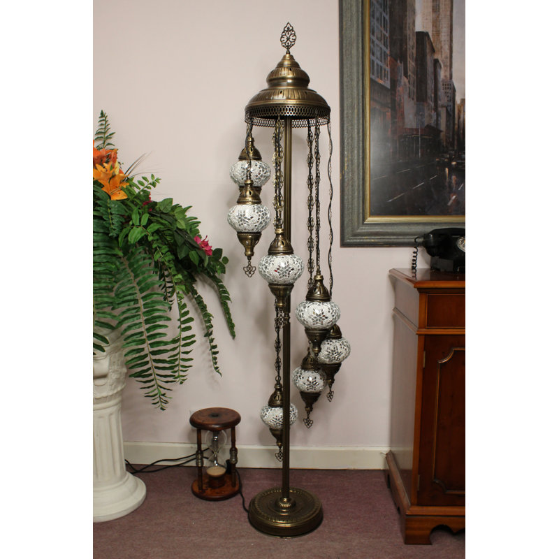 Flynn 165cm Lighting Floor Lamp, Antique Bronze, White
