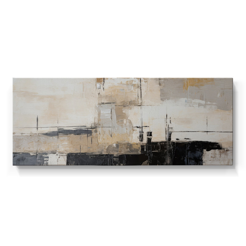 Toile tendue avec châssis abstrait Series # XXII-Large, H 12 po x l 30 po