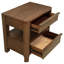 Table de chevet 2 tiroirs Maderia Noyer