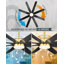 Ventilateur de plafond 70 pouces 22w noir et or avec lumières DEL, 8 pales avec télécommande Alexa et application-1911919620