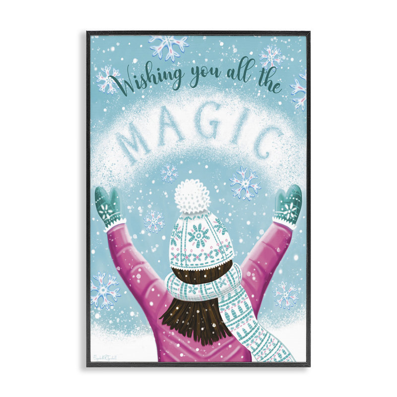 «W Wish You Magic», estampe numérique encadrée par Elizabeth Tyndall, Giclée encadrée noir minuit, H 18 po x l 12 po