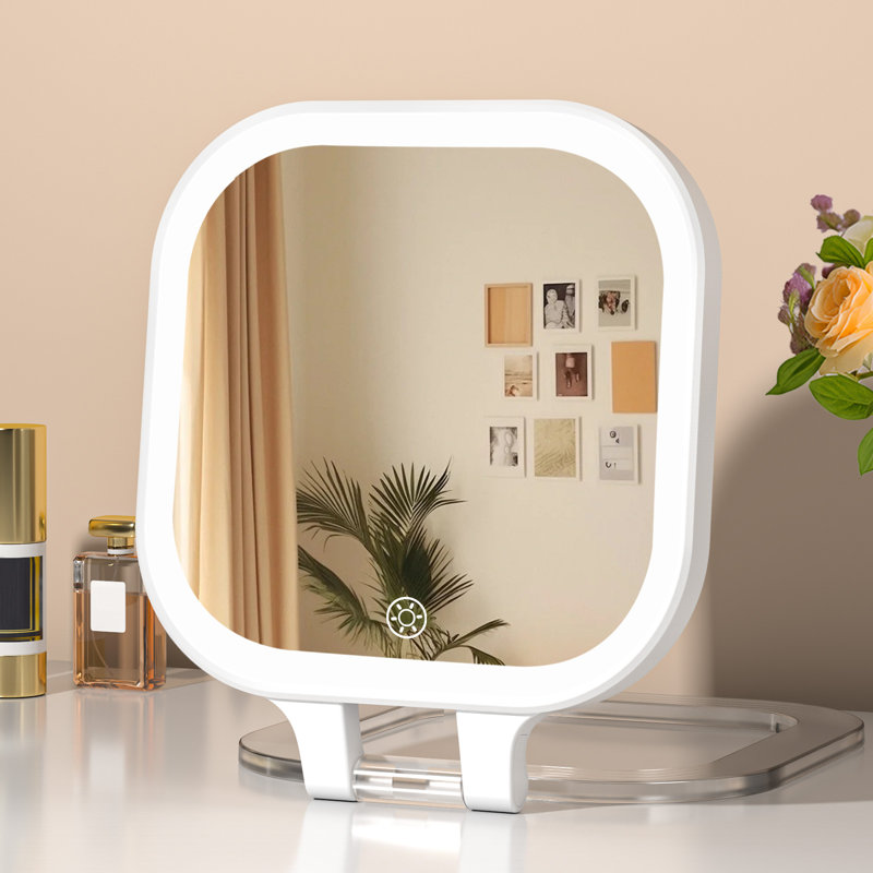 Miroir de maquillage lumineux pour voyage