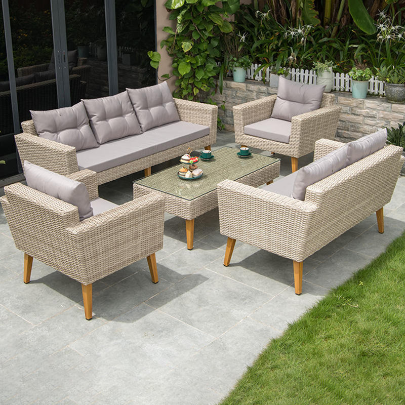 Chaise d'extérieur en rotin tissé Nickelle, 2