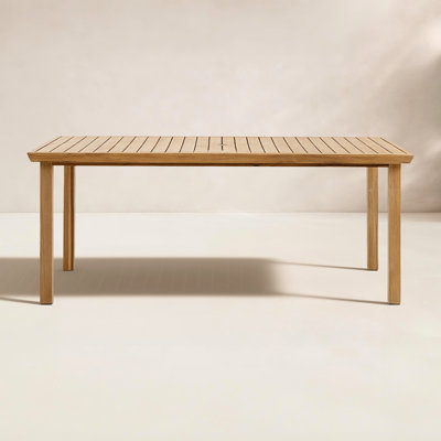 Everlee 74" Teak Patio Dining Table