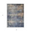 Tapis extérieur lavable abstrait bleu et brun clair 5 pi x 8 pi Denim