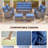 5 Piece Wicker Patio Furniture Set With 6" Thick Cushion - Outdoor Swivel Rocker Chairs Set With 3 Seat Sofa And Coffee Table, Patio Conversation Sets Proch Furniture For Balcony Deck-1858553611-1858553610