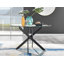 Tierra Modern Chrome Metal & Glass Round Dining Table Set with 6 Upholstered Faux Leather Chairs-70392752