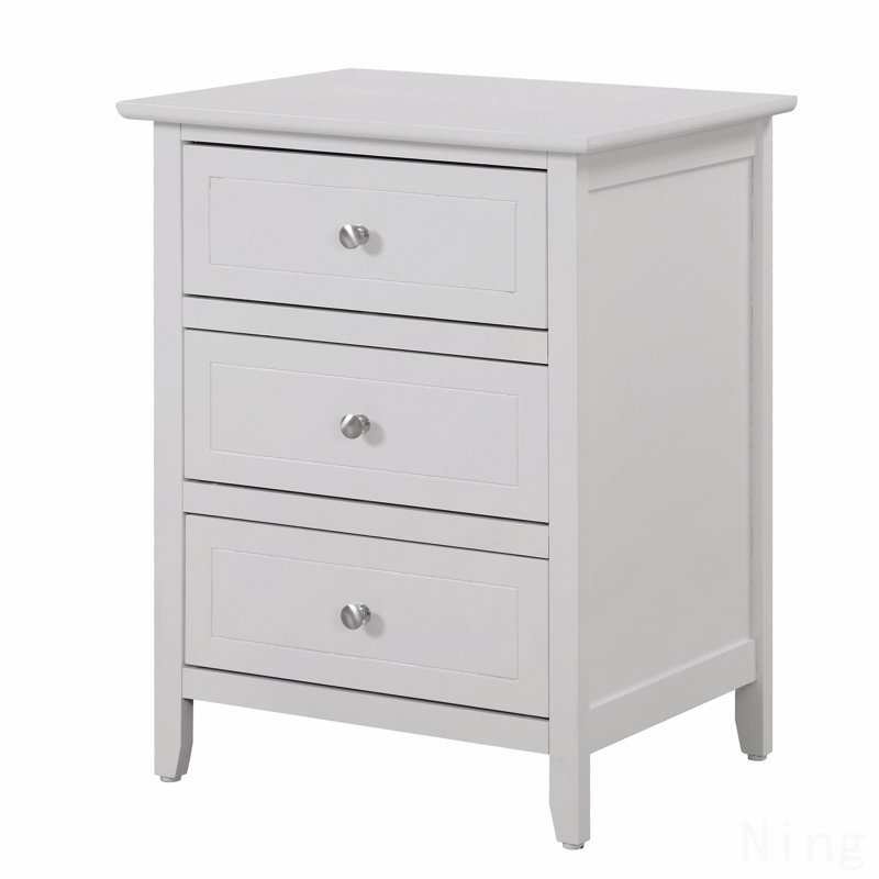 Table de chevet transitionnelle blanche polyvalente, Blanc