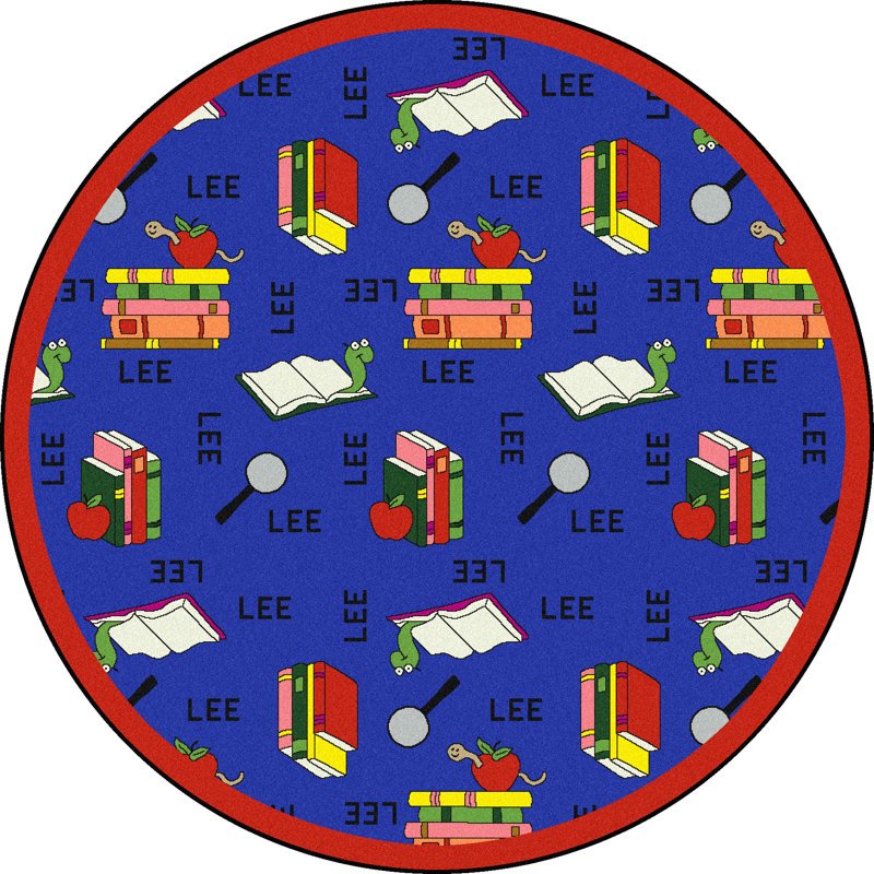 Tapis espagnol Just for Kids, Rectangle 3 pi 10 po x 5 pi 4 po, Bleu