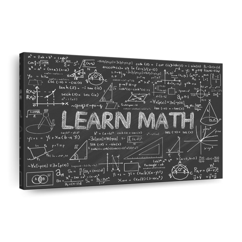 Math Canvas Print, 34" H x 51" W x 1.25" D