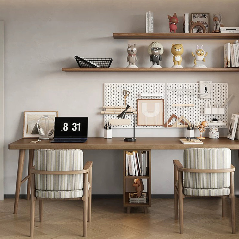 Bureau d'écriture Burlywood, H 29,53 po x l 70,87 po x P 23,62 po