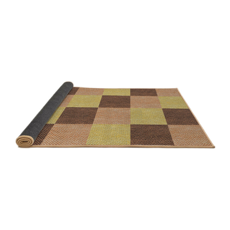 Tapis beige/brun clair/brun à motif Groton, Rond 5 pi