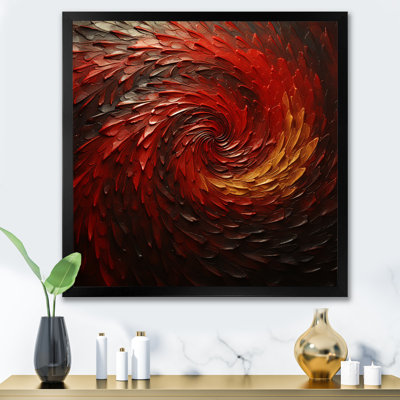 " Red Whimsical Whirl Spiral "