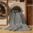 Machine Washable Solid Gray Area Rug-324221600