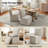 Upholstered Storage Side chairs With Casters-1104736813