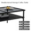 Table basse en verre durable - Design moderne, pieds de support en métal et panneau inférieur en MDF de haute qualité-287248531