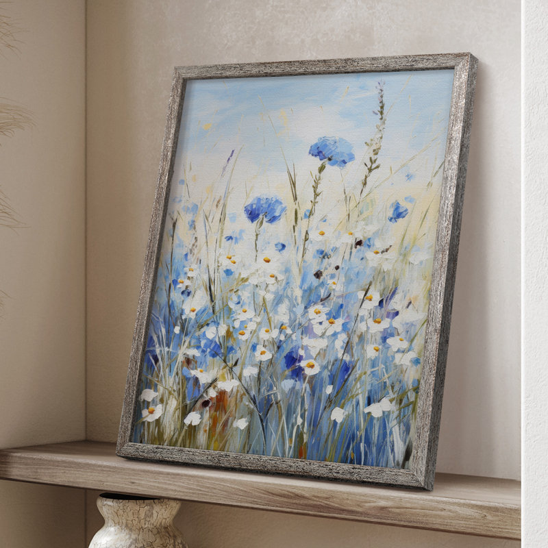 Impression encadrée FLORAL Series IV - bois massif, H 11 po x l 9 po