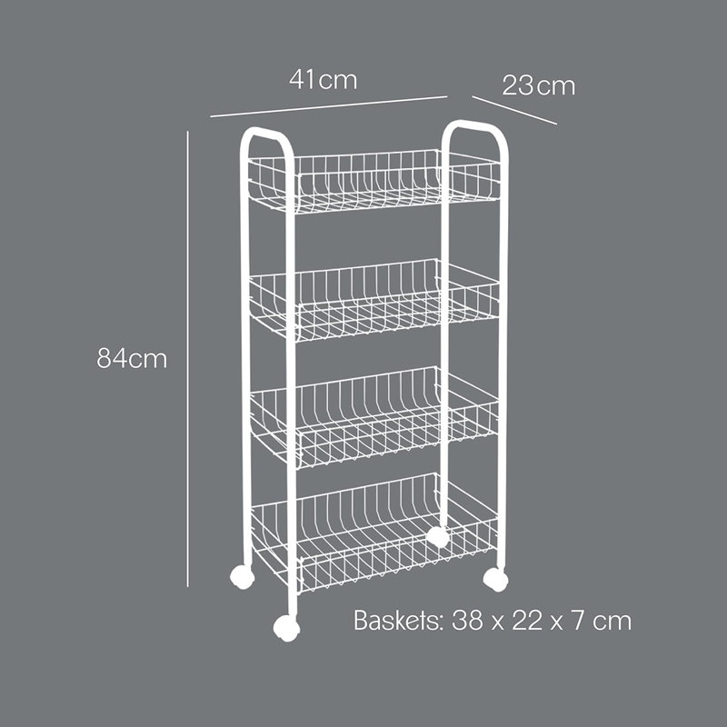 25cm W Metal Storage Rack