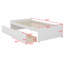 Structure de lit en bois classique avec 2 tiroirs de rangement coulissants pratiques-360423864