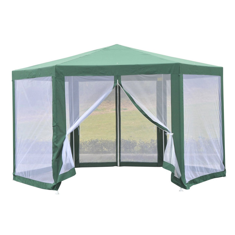 3.5m x 4m Steel Party Tent, Green