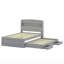 Lit plateforme Vetri avec tête de lit à DEL avec rangement, station de charge, lit gigogne simple et 2 tiroirs-1740350070-1740350068