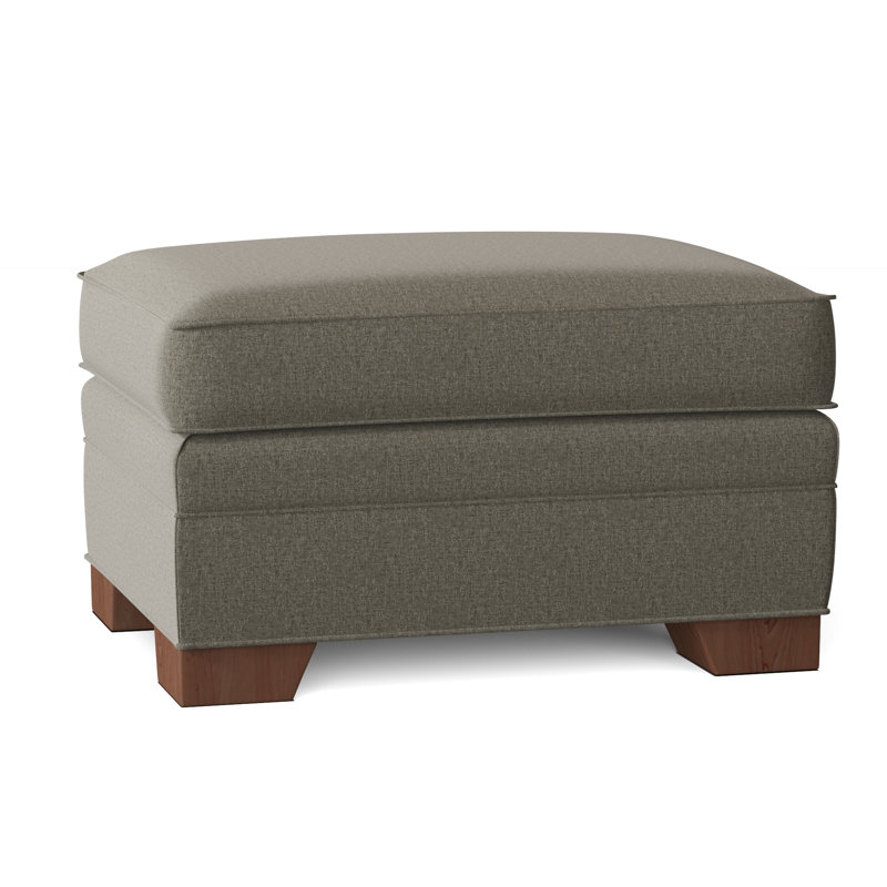 Adrena Upholstered Ottoman, Craftwood 16 Gray Performance Chenille