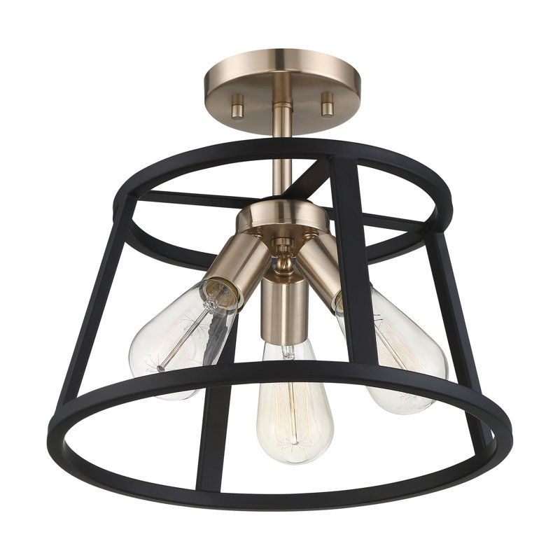 Plafonnier semi-encastré 3 lumières 14 po Brielle