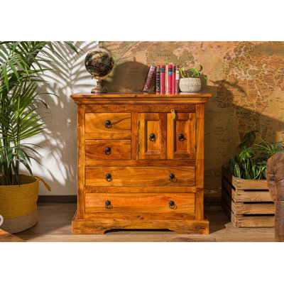 Oxford Solid Wood 87 cm W Chest of 4 Drawers