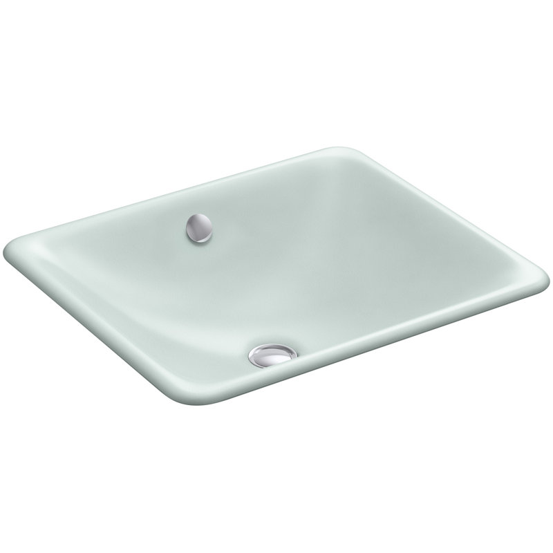Iron Plains Dual-Mount Bathroom Sink, Frost