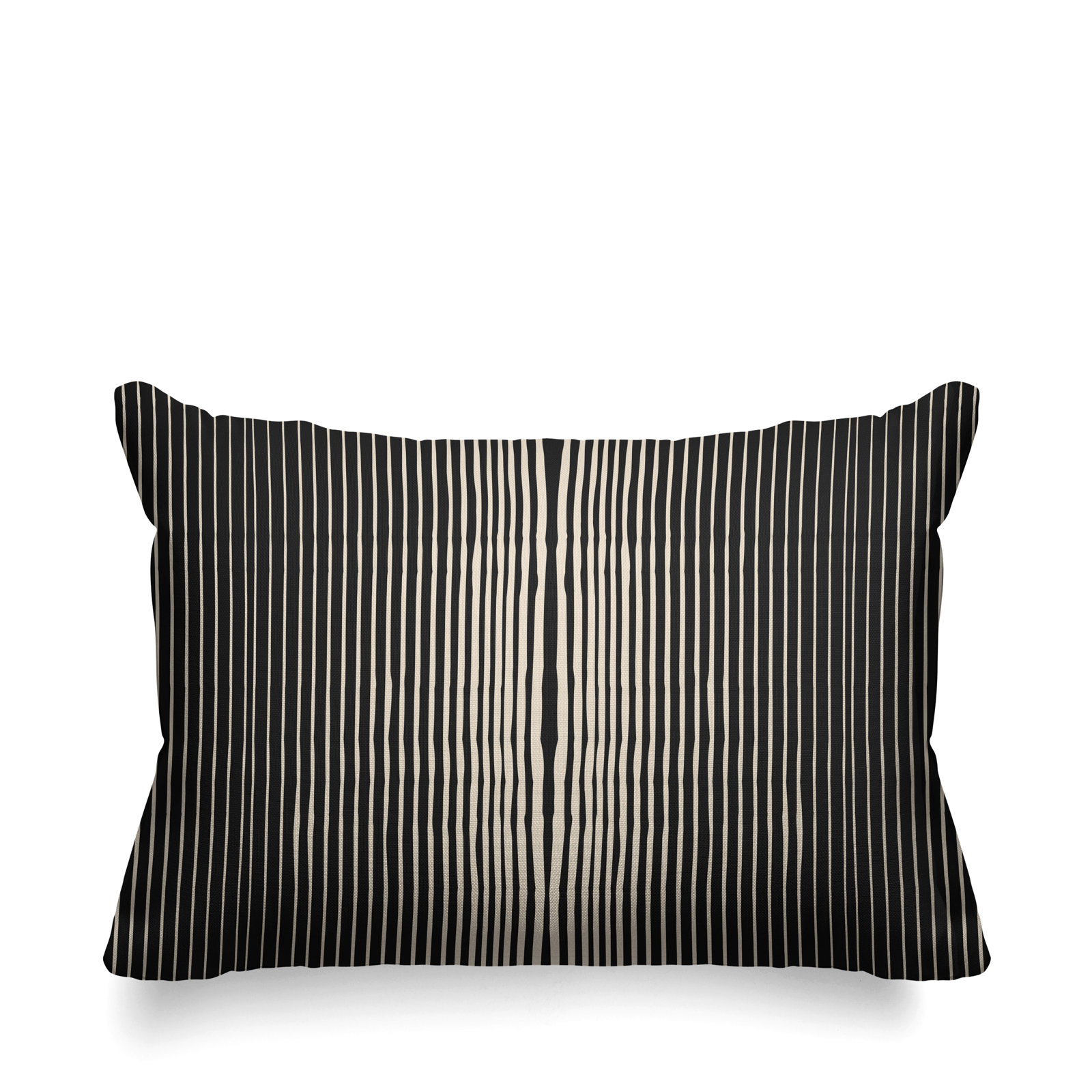 Ash Indoor/Outdoor Lumbar Throw Pillow, Black