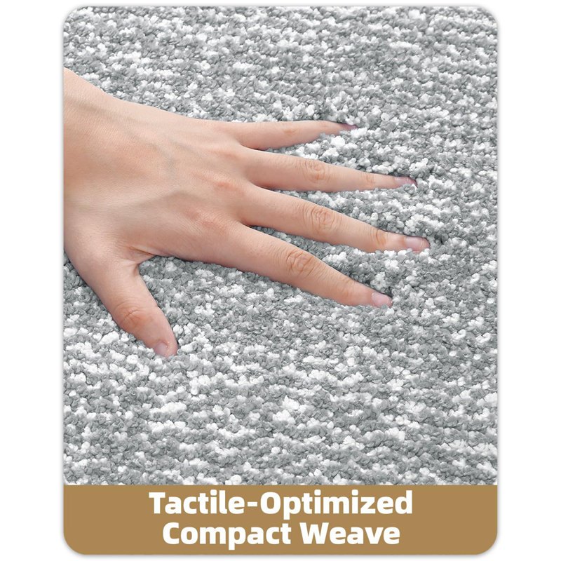 Tapis de bain avec envers antidérapant, L 24 po x l 16 po, Gris clair