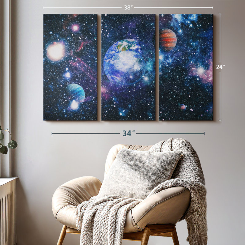 «The Great Galaxy» sur, H 24 po x l 38 po x P 1,25 po