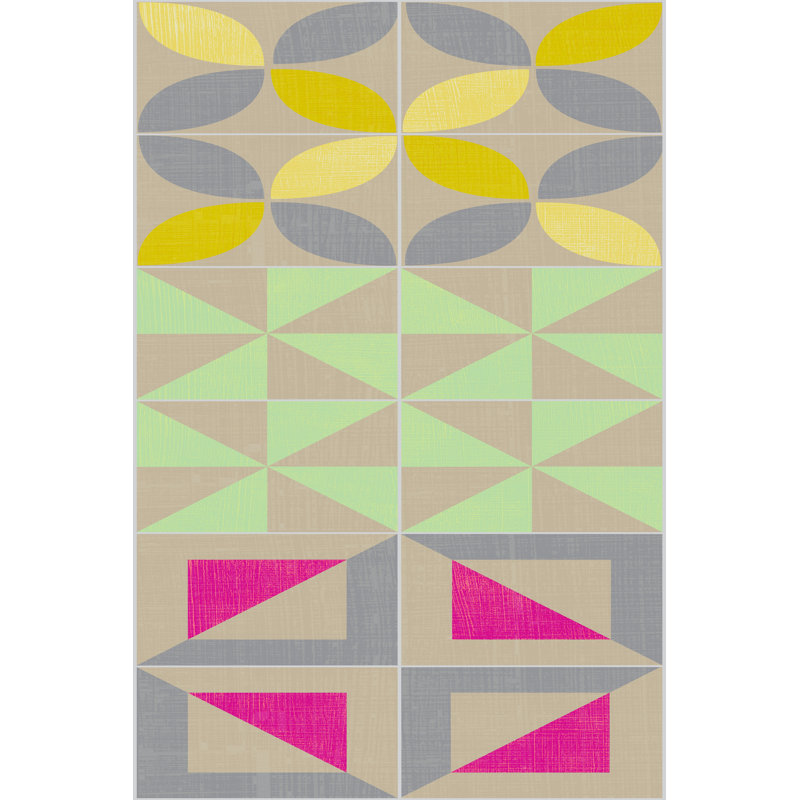 Elementary Tile Panel I by Chariklia Zarris - Wrapped Canvas Print, 46cm H x 30cm W 