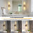 2 - Light Solid Brass Wall Mounted Sconce With Alabaster Shade (Bulbs Included)