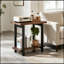 Table d'appoint en bois avec tablette ouverte