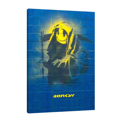 Grin Reaper by Banksy - Wrapped Canvas Print