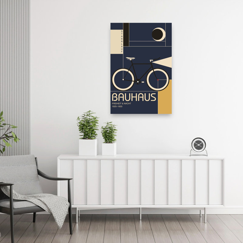 Art mural paysage géométrique rétro rétro, 36" H x 24" W