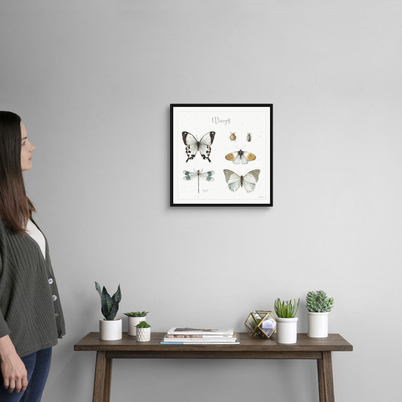 Reproduction d'art sur toile, Toile avec cadre noir, H 18 po x l 18 po x p 2 po