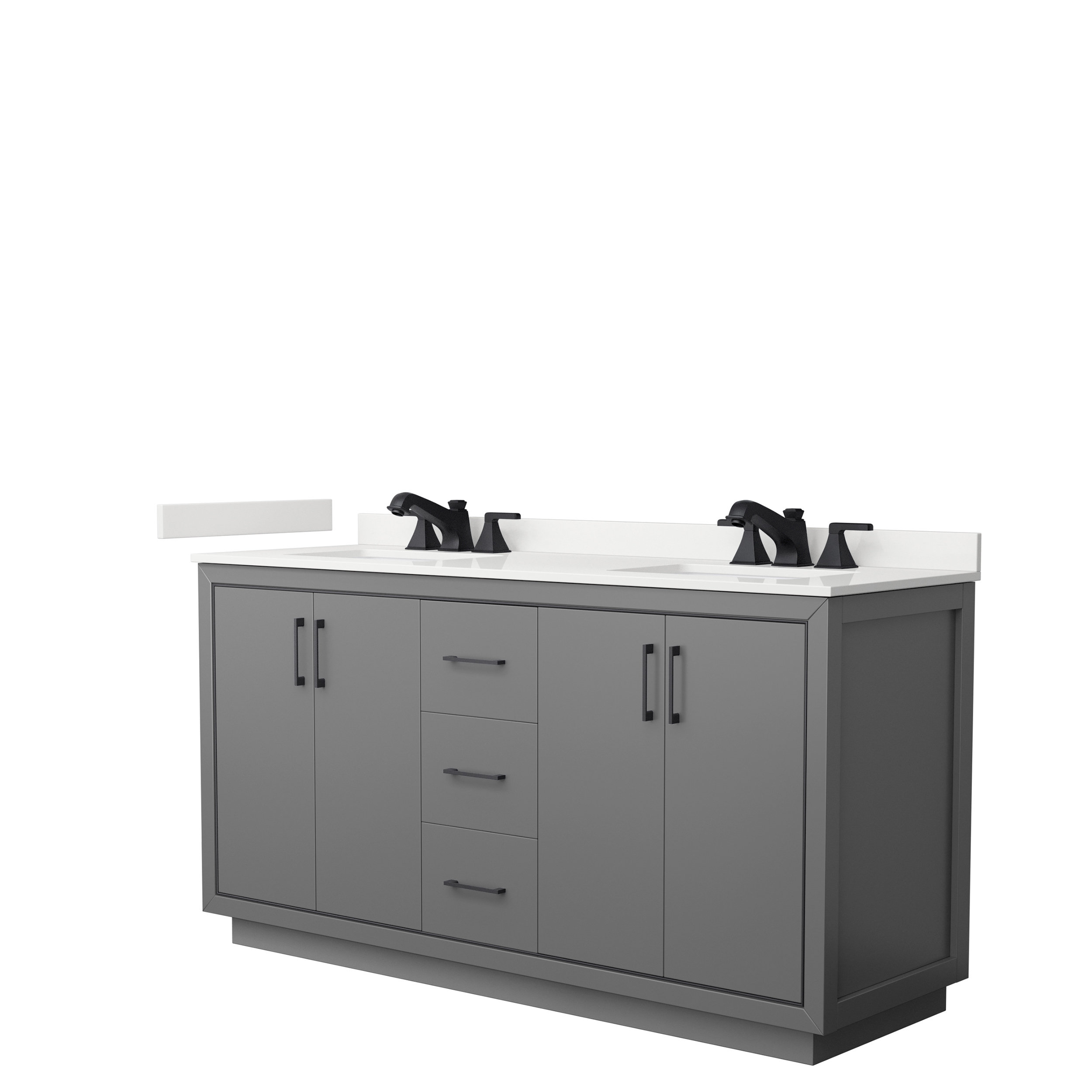 Beckett 66 Double Bathroom Vanity - White  Beautiful bathroom furniture  for every home - Wyndham Collection