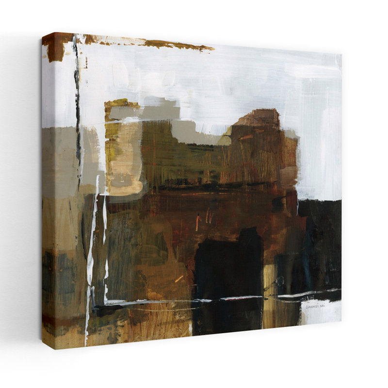 Naturel abstrait I, art abstrait contemporain, H 18 po x l 18 po