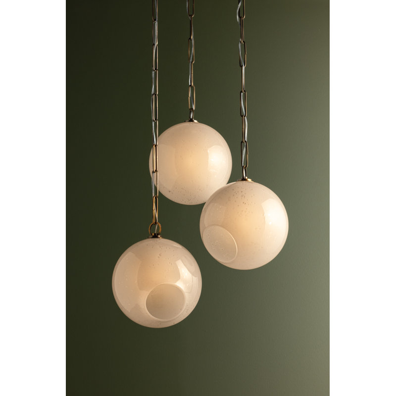 Troy Lighting Bramble Chandelier in Patina Brass, 3 Lights, 14.25" H x 26" W x 26" D