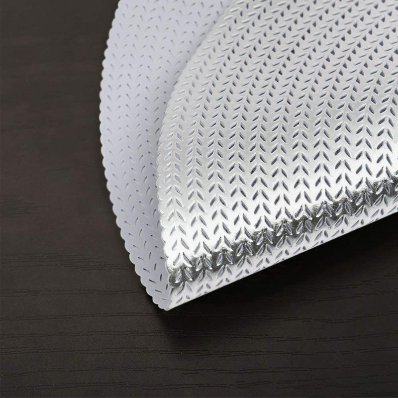 Ensemble de napperons en vinyle 4 pièces, Argent