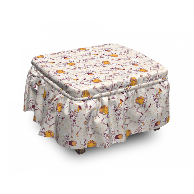 Housse pour repose-pieds halloween citrouille